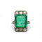 Bague 53 Art déco - Bague en or 750 et platine avec émeraude 7,99 ct 58 Facettes 1204