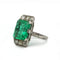 Bague 53 Art déco - Bague en or 750 et platine avec émeraude 7,99 ct 58 Facettes 1204