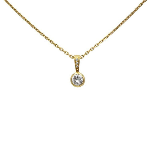 Collier Collier - Diamant 0,50 ct en or jaune 750 58 Facettes 1244