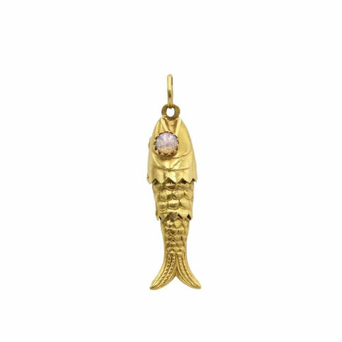 Pendentif Pendentif poisson en or jaune 750 et opales 58 Facettes 1248