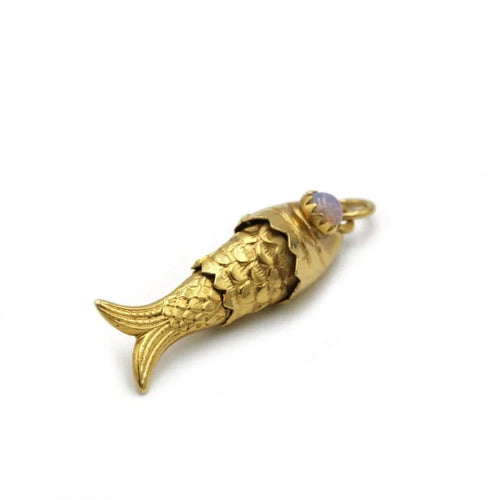 Pendentif Pendentif poisson en or jaune 750 et opales 58 Facettes 1248
