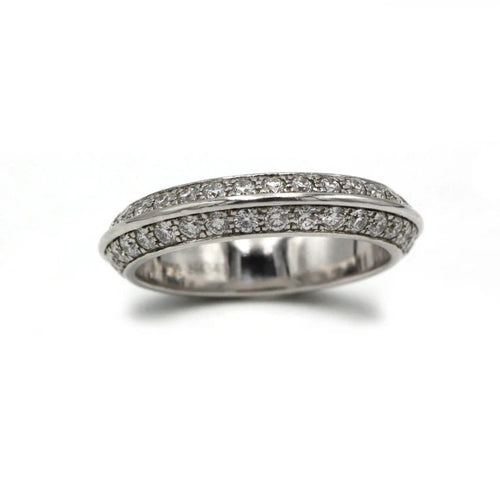 Bague 52 Boucheron - Double alliance en or blanc 18 kt et diamants 58 Facettes 1266