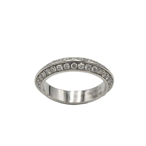 Bague 52 Boucheron - Double alliance en or blanc 18 kt et diamants 58 Facettes 1266