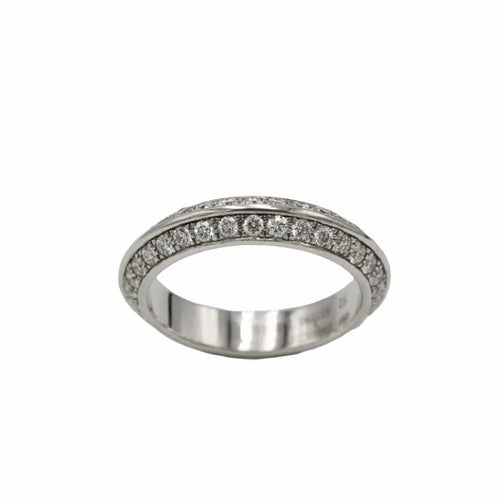 Bague 52 Boucheron - Double alliance en or blanc 18 kt et diamants 58 Facettes 1266