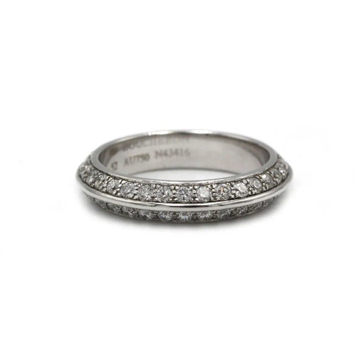 Bague 52 Boucheron - Double alliance en or blanc 18 kt et diamants 58 Facettes 1266