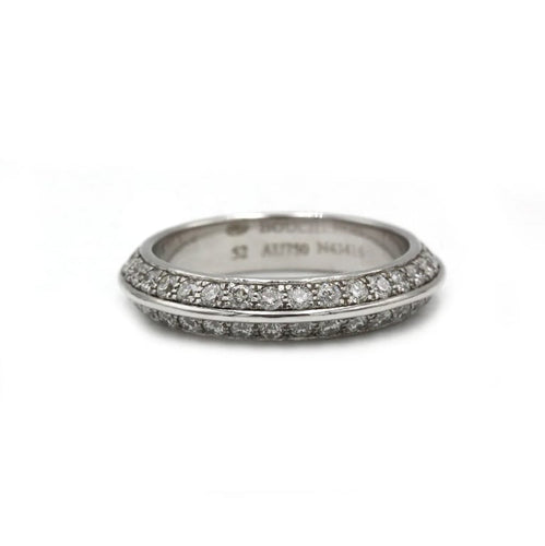 Bague 52 Boucheron - Double alliance en or blanc 18 kt et diamants 58 Facettes 1266