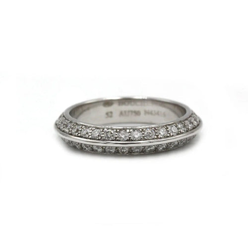 Bague 52 Boucheron - Double alliance en or blanc 18 kt et diamants 58 Facettes 1266
