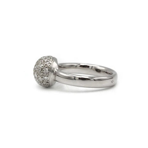Bague 52 Bague boule à facettes en or blanc 750 et diamants 58 Facettes 1246