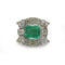 Broche Broche Art déco en or 750 et platine, émeraude colombienne 9,45 ct et diamants 58 Facettes 1205