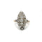 Bague 52 Bague marquise en or jaune 750 sertie de diamants taille ancienne 58 Facettes 1245