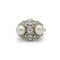 Bague 52 Bague Art déco en platine avec diamants et perles 58 Facettes 1168