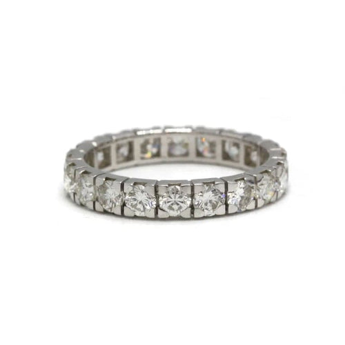 Bague 51 Alliance tour complet en or 18K et diamants 1,90 ct 58 Facettes 1173