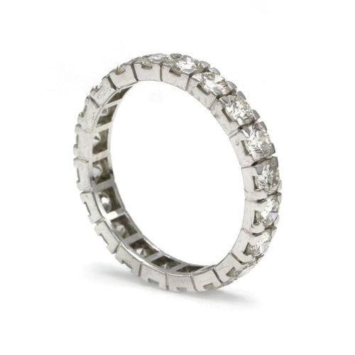 Bague 51 Alliance tour complet en or 18K et diamants 1,90 ct 58 Facettes 1173