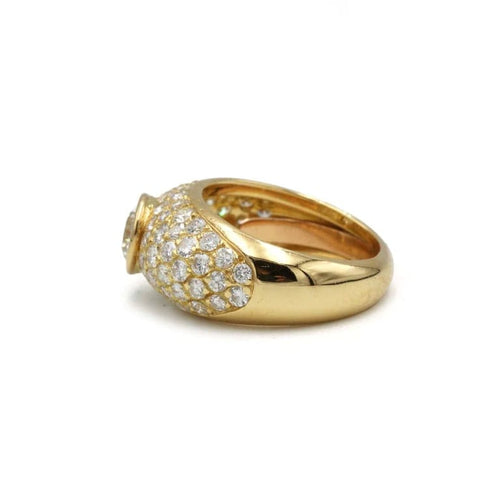 Bague 51 Bague en or jaune 750 avec diamants 2,50 carats 58 Facettes 1282