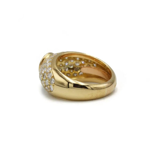 Bague 51 Bague en or jaune 750 avec diamants 2,50 carats 58 Facettes 1282