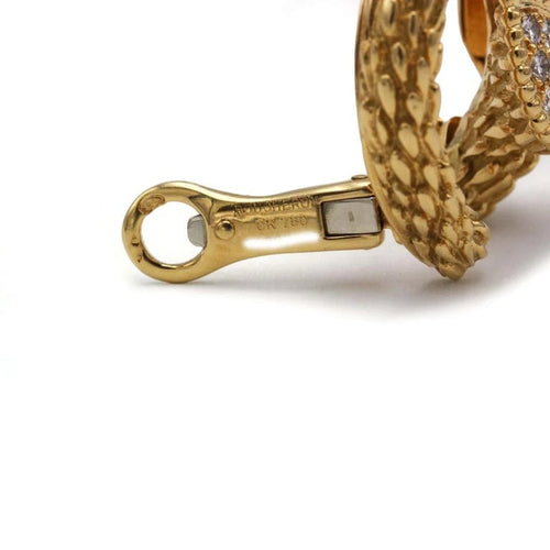 Boucles d'oreilles Boucheron Serpent Bohème - Boucles d’oreilles motif S en or jaune 750 et diamants 58 Facettes 1281
