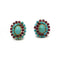 Boucles d'oreilles Boucles d’oreilles années 1950 en or jaune 750, rubis et turquoises 58 Facettes 1286