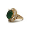 Bague 50 Bague marguerite en or jaune 750 avec diamants et émeraude cabochon 58 Facettes 1283