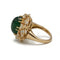 Bague 50 Bague marguerite en or jaune 750 avec diamants et émeraude cabochon 58 Facettes 1283