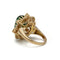 Bague 50 Bague marguerite en or jaune 750 avec diamants et émeraude cabochon 58 Facettes 1283