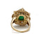 Bague 50 Bague marguerite en or jaune 750 avec diamants et émeraude cabochon 58 Facettes 1283