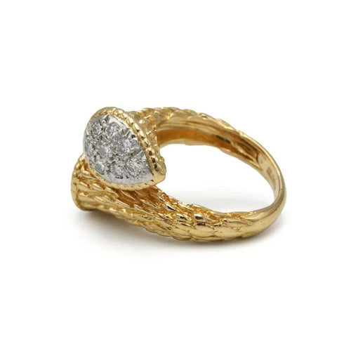 Bague 47 Boucheron Serpent Bohème - Bague en or jaune 750, platine et diamants 58 Facettes 1280