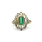 Bague 54 Bague en or jaune 750 avec diamants et émeraude 58 Facettes 1302