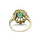 Bague 54 Bague en or jaune 750 avec diamants et émeraude 58 Facettes 1302