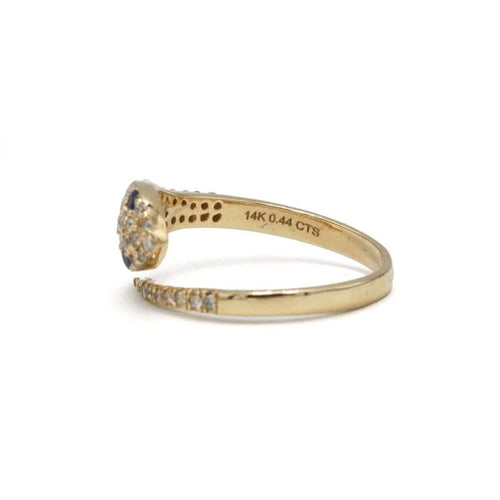 Bague 53 Bague serpent en or 585 avec diamants et saphir 58 Facettes 1290