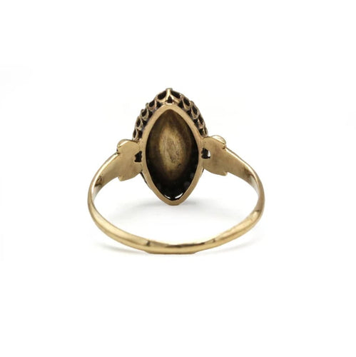 Bague 55 Bague marquise XIXe siècle en or 750 et diamants taille rose 58 Facettes 1297