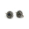 Boucles d'oreilles Boucles d'oreilles anciennes en or 750 avec diamants et saphirs 58 Facettes 1299