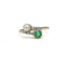 Bague 51 Bague Toi et Moi en or jaune 750 avec diamants, émeraude et perle 58 Facettes 1294