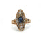 Bague 57 Bague marquise ancienne en or 585 avec diamants et saphir 58 Facettes 1304