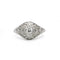 Bague 57 Bague dôme Art déco en or blanc 750 et diamants 58 Facettes 1320