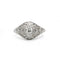 Bague 57 Bague dôme Art déco en or blanc 750 et diamants 58 Facettes 1320