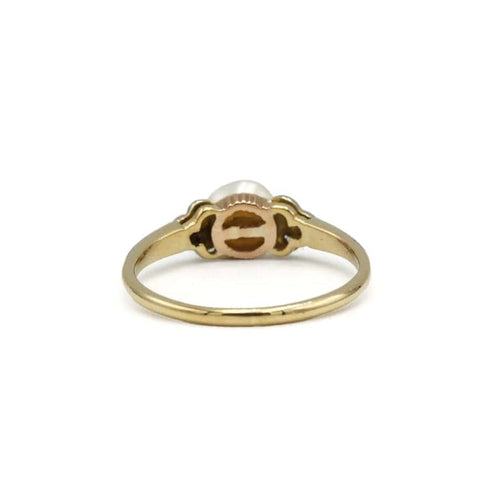 Bague 50 Bague en or 750 avec diamants et perle 58 Facettes 1315