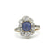 Bague 56 Bague en or 750 avec diamants taille ancienne et saphir 58 Facettes 1293