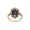 Bague 56 Bague en or 750 avec diamants taille ancienne et saphir 58 Facettes 1293