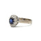 Bague 51 Bague entourage en or 750 avec saphir 0,93 ct et diamants 58 Facettes 1301