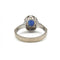 Bague 51 Bague entourage en or 750 avec saphir 0,93 ct et diamants 58 Facettes 1301