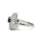 Bague 54 Bague en or blanc 585 avec diamants et saphir 58 Facettes 1308