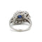 Bague 54 Bague en or blanc 585 avec diamants et saphir 58 Facettes 1308