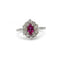 Bague 52 Bague marguerite en or 750 avec diamants et rubis 58 Facettes 1306