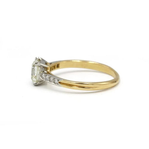 Bague 54 Solitaire Art déco - Bague en or 750 avec diamant 1,03 ct 58 Facettes 1291