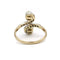 Bague 58 Bague toi et moi Art nouveau en or jaune 750 et platine, perles et diamants 58 Facettes SA003