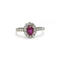 Bague 52 Bague marguerite en platine avec diamants et rubis 58 Facettes 1305