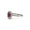 Bague 52 Bague marguerite en platine avec diamants et rubis 58 Facettes 1305