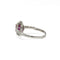 Bague 52 Bague marguerite en platine avec diamants et rubis 58 Facettes 1305