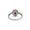 Bague 52 Bague marguerite en platine avec diamants et rubis 58 Facettes 1305