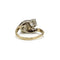 Bague 57 Bague toi et moi en or jaune 14K avec diamants 2,04 ct GIA 58 Facettes 1296